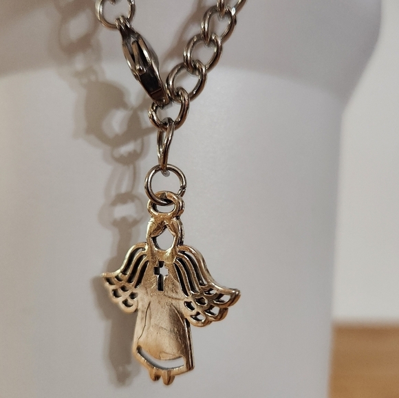 Hand Crafted Cup Handle Charm Angel Silver Metal Stanley Cup Tumbler Pendant - Picture 2 of 7